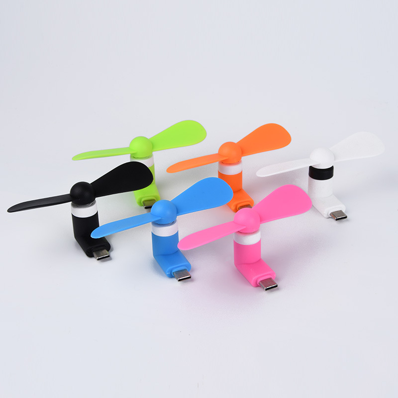 Creative USB Fan Mobile Fan Mini Fan Apple Android Dual-Use Mobile Mini Fan LOGO