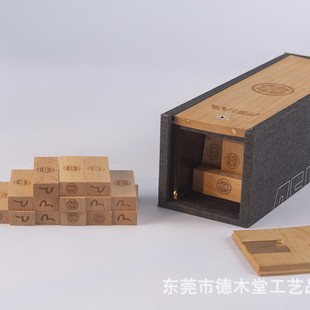 Shanghai Beech Wood Building Block Kit Box Shanghai Log Building Block Kit Component Processing