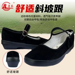 Luton Rubber Sole Formal Shoes Breathable Lightweight Durable Work Shoes Hotel Formal Casual Women's Shoes Fleece Fabric Shoes