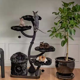 木花猫树塔，现代猫爬树，猫家具，豪华猫公寓，大型花猫树