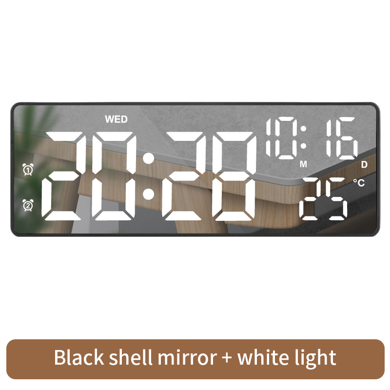 LC003 검정색 본체 거울-흰색 문자