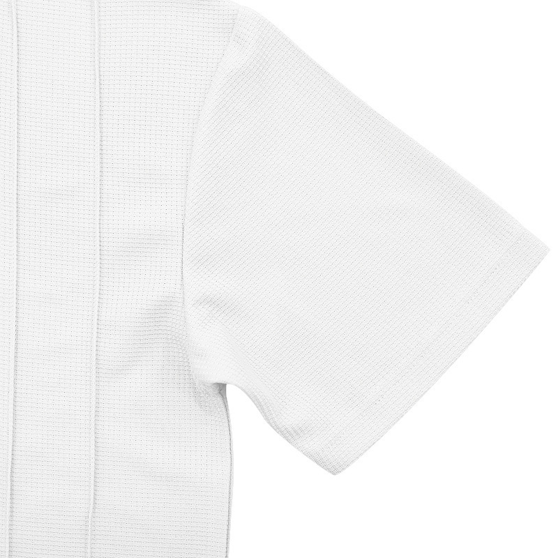 Men's Clothing Summer Men's Loose Waffle Two Piece Suit Round Neck Short Sleeved Shorts Set Simple Style For Formal & Casual_viptrois.com