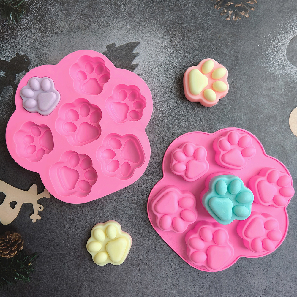 7 garras de gato 230 dulces chocolate molde de silicona horneado galletas molde de decoración de pastel molde de pudín helado