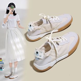 Ballet Training Shoes Soft Leather Forrest Gump Shoes for Women 2024 New Spring & Fall Casual Sports Shoes Canvas Small White Shoes Hot Style