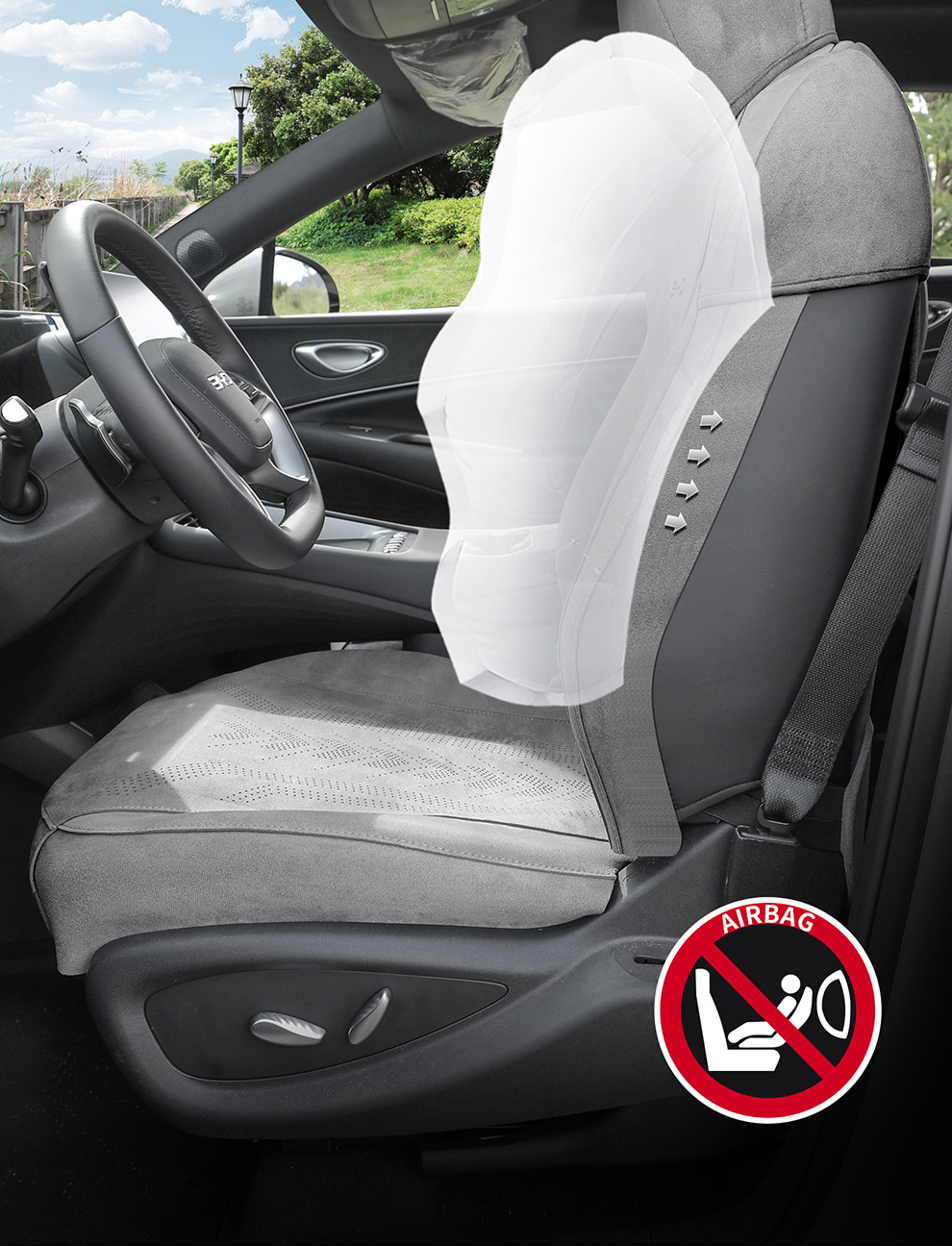 Byd Hiace 05Dmi Special Car Seat Cushion, Universal Seat Cover for All Seasons, Suede Leather Ventilated Saddle Cushion Seat Cover