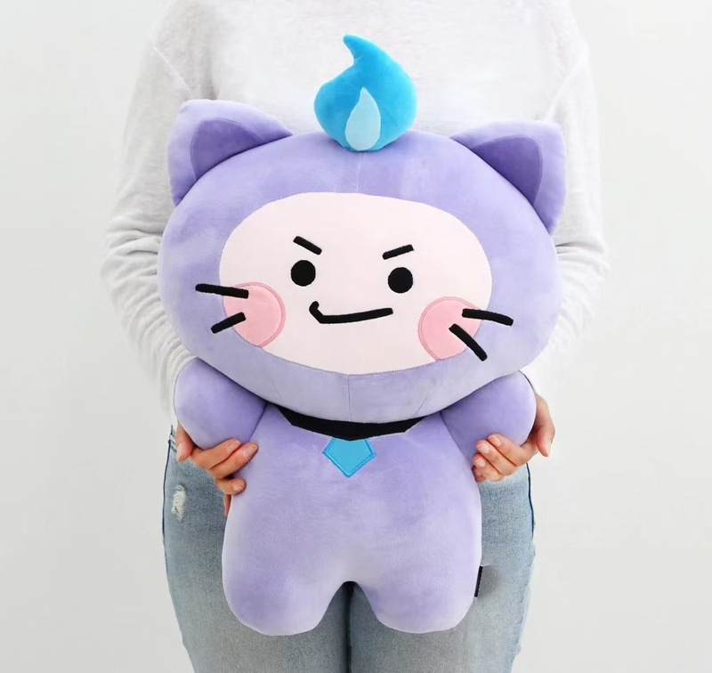 新しいロボットぬいぐるみリトルレッドブック同じ枕ギフト子供のためのかわいい漫画紫色の猫人形|undefined