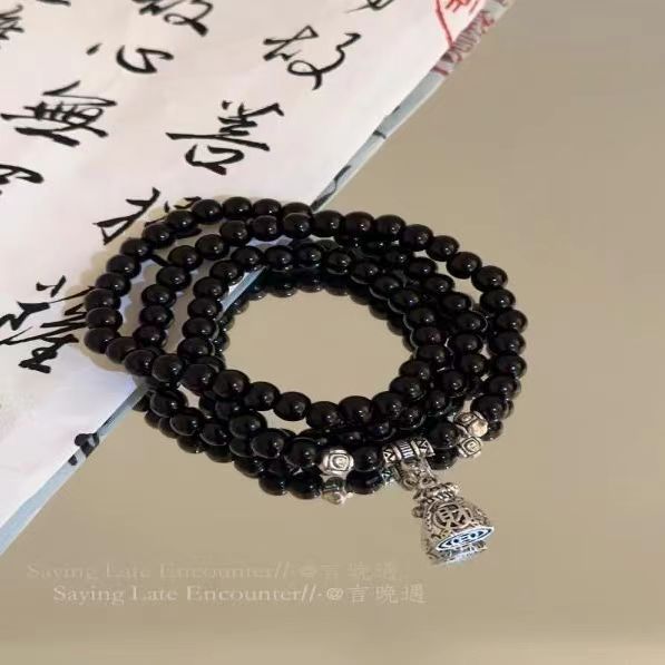 新中式叠带手链山鬼花钱钱袋祥云长命锁手串高颜值百搭简约轻奢|undefined