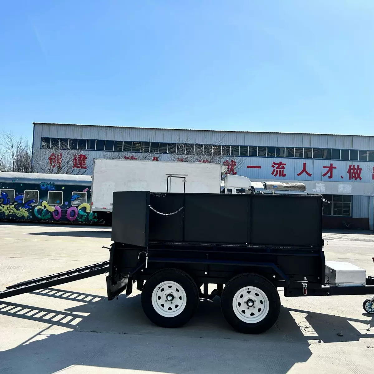 双轴农用自卸工具车后翻液压拖车高栏青草高承载高载