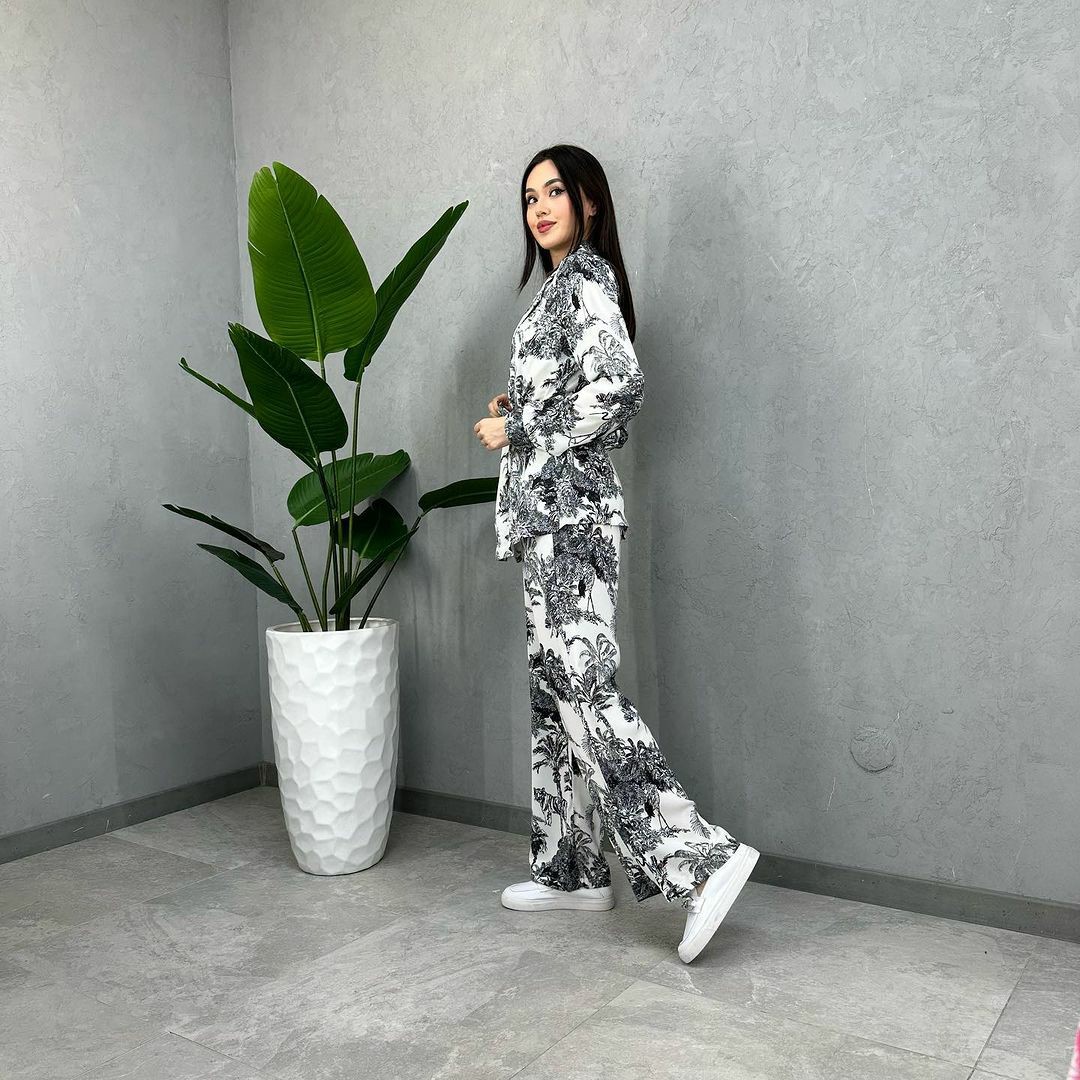 Holiday Daily Women's Vacation Plant Polyester Printing Pants Sets Pants Sets display picture 16