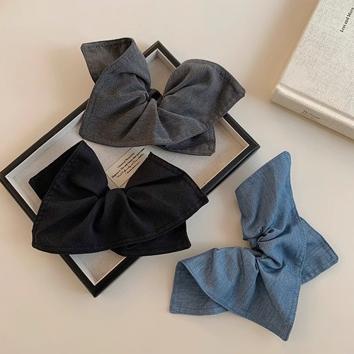 Korean-style fabric square scarf large intestine hair tie women's headband high-end extra large round headband hair tie hair accessory head accessory