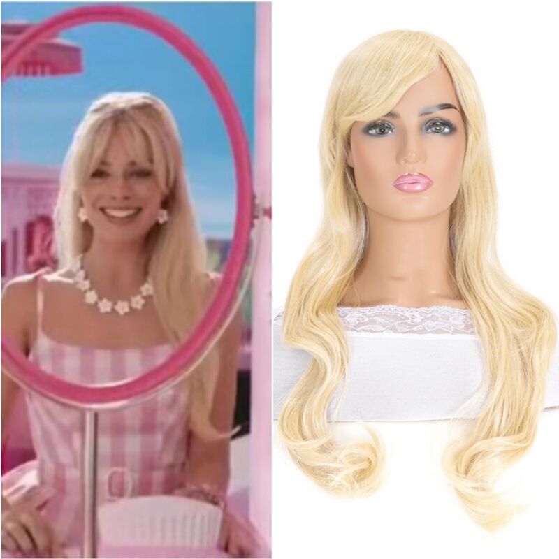 Movie Barbie Barbie cos Wig Barbie Light Blonde cosplay Wig Micro Curly Long Hair Barbie Wig Movie Barbie Barbie cos Wig Barbie Light Blonde cosplay Wig Micro Curly Long Hair Barbie Wig
