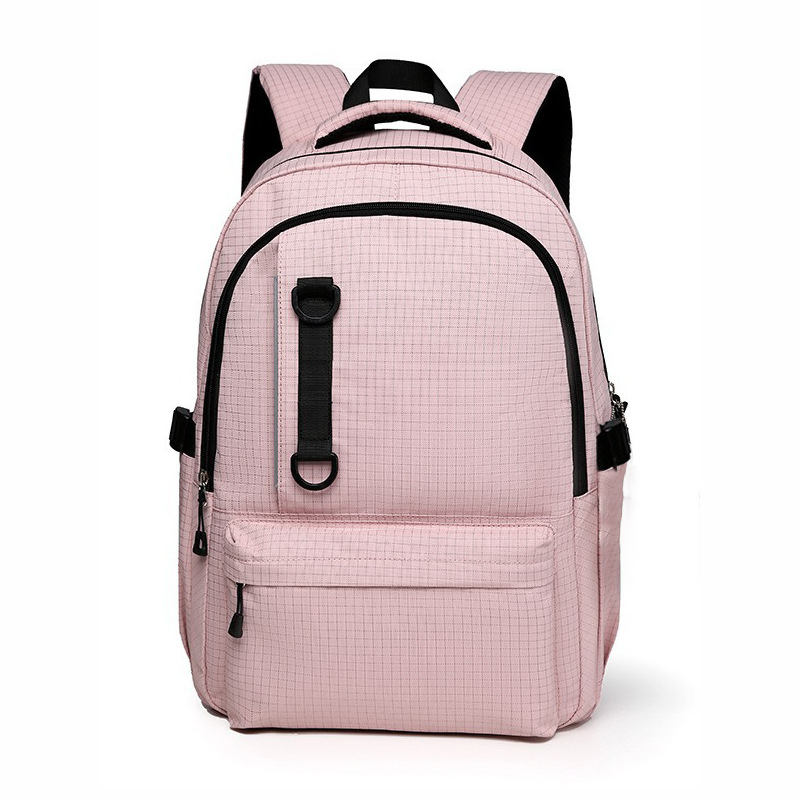 Nueva mochila coreana para hombres y mujeres, mochila de estudiantes a cuadrícula japonesa, pareja casual, mochila de viaje de moda de gran capacidad