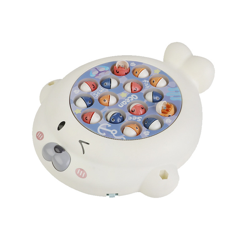 Bebé multi-funcional eléctrica giratoria Placa de pesca niños educativos música giratoria magnética pesca niños y niñas Juguetes
