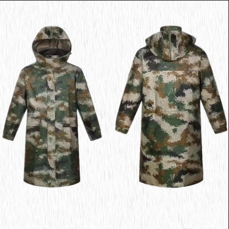 Camouflage Split Raincoat Rain Pants Set pvc Oxford Cloth Outdoor Riding Split Raincoat Long Camouflage Raincoat