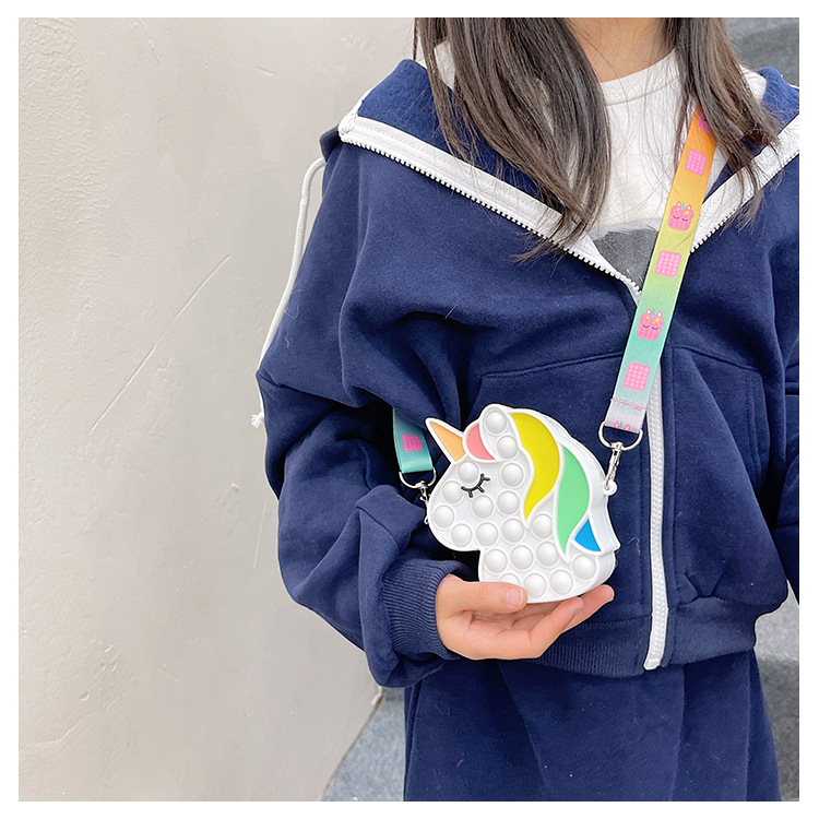 fashion decompression pinch music unicorn bubble bag new childrens silicone bagpicture4
