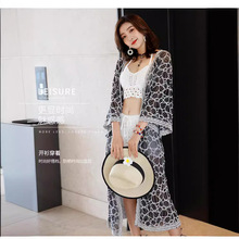 蕾丝开衫性感网纱沙滩罩衫比基尼外搭裙子长款防晒衣网布立体刺绣