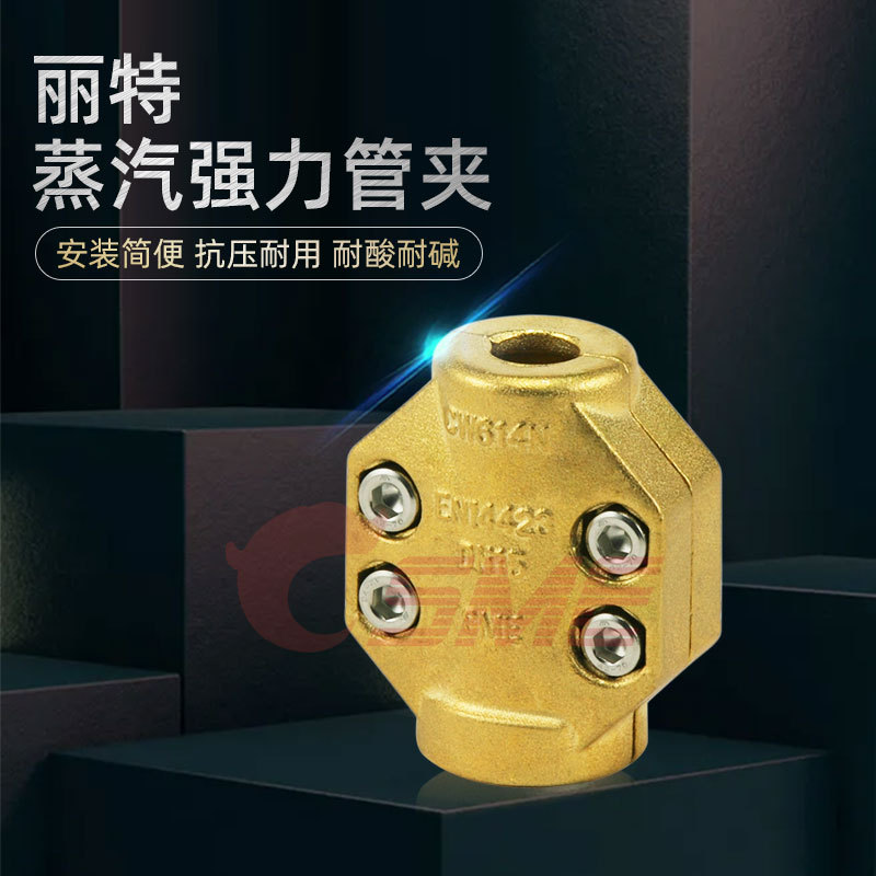 蒸气强力接头黄铜EN14423安全夹软管强力丽特管夹橡胶软管固定夹