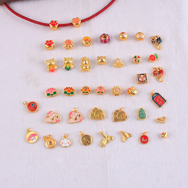 New Electroplated Sand Gold Pendant Accessories Oil Dropping Large Hole Bead Alloy Accessories diy Jewelry Bracelet Headwear Pendant New Electroplated Sand Gold Pendant Accessories Oil Dropping Large Hole Bead Alloy Accessories diy Jewelry Bracelet Headwear Pendant