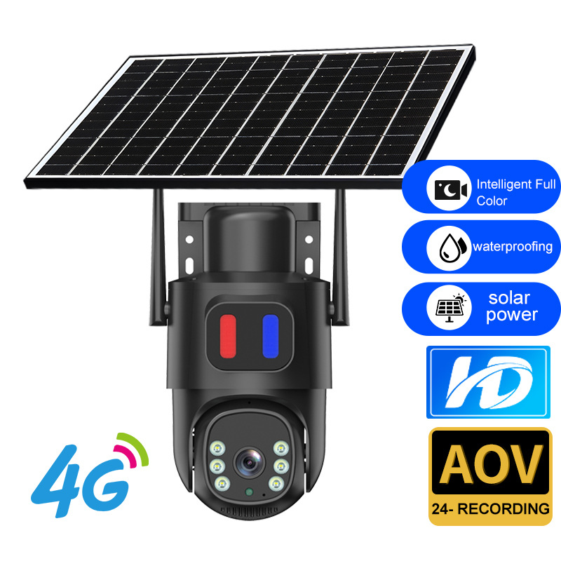 Mayorista monitor de máquina de pelota inalámbrico WIFI cámara al aire libre 4G de visión nocturna a color de alta definición monitoreo solar