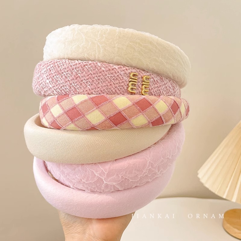 Alta gama Chanel estilo alto cráneo superior diadema de las mujeres de todo partido pelo presionando diadema pelo paquete temperamento tocado horquilla grutas pelo