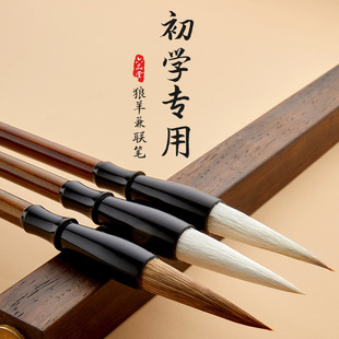 Beginner's Calligraphy Brush Set with Wolf Hair and Goat Hair for Beginners, Suitable for Large, Medium, and Small Regular Script Calligraphy Brushes on Amazon