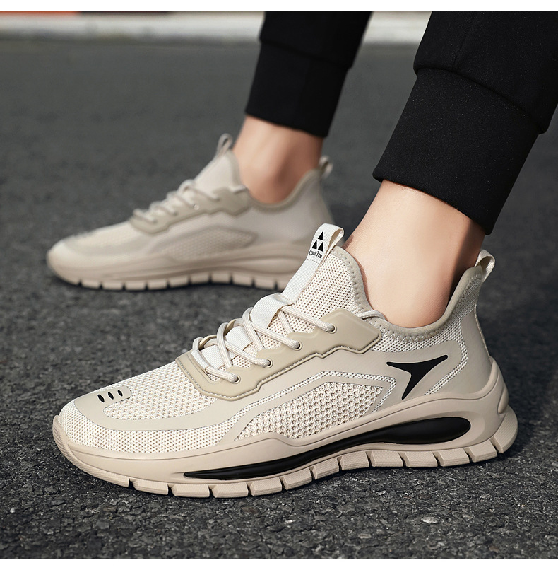 Dad's Male 2024 Spring Breathable Running Thick Sole Student Men's Trend Versatile Mesh Casual Shoe_voghion.com