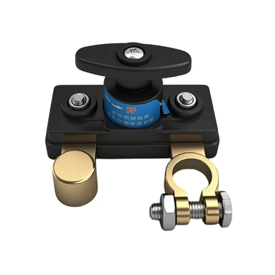 Car Battery Disconnect Switch, Truck with Small Master Switch, Thickeneded Battery Pile Head, Negative Pole Knife for Vehicle (Car on the line of fire) - rotating-cylindrical-alloy-copper-plated