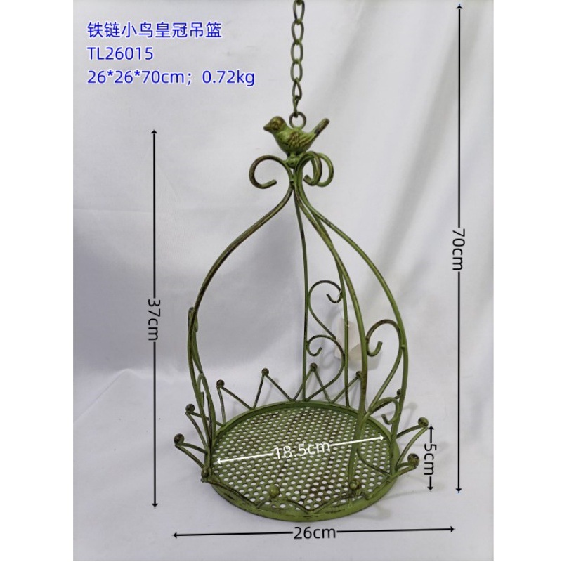 새 왕관 교수형 바구니 녹색 오래된