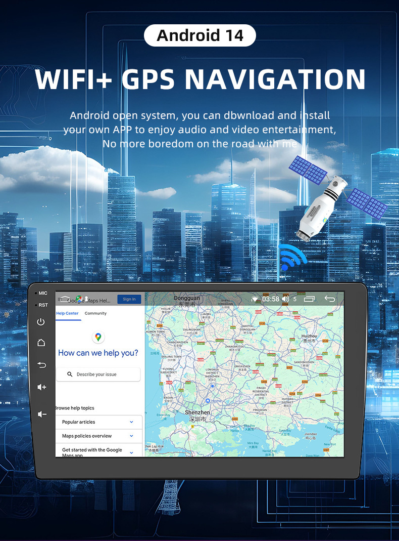Cross-Border Dingwei Ts10 Solution 7-Inch 9-Inch 10-Inch 8-Core Large-Screen Car Navigation 8-Core 7862S Intelligent Navigation Ahd
