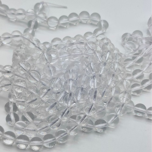 Zhiyue Jewelry White Crystal Bead DIY Bracelet Necklace Accessory Semi-Finished Bead Wholesale Round Beads Factory Direct Sale