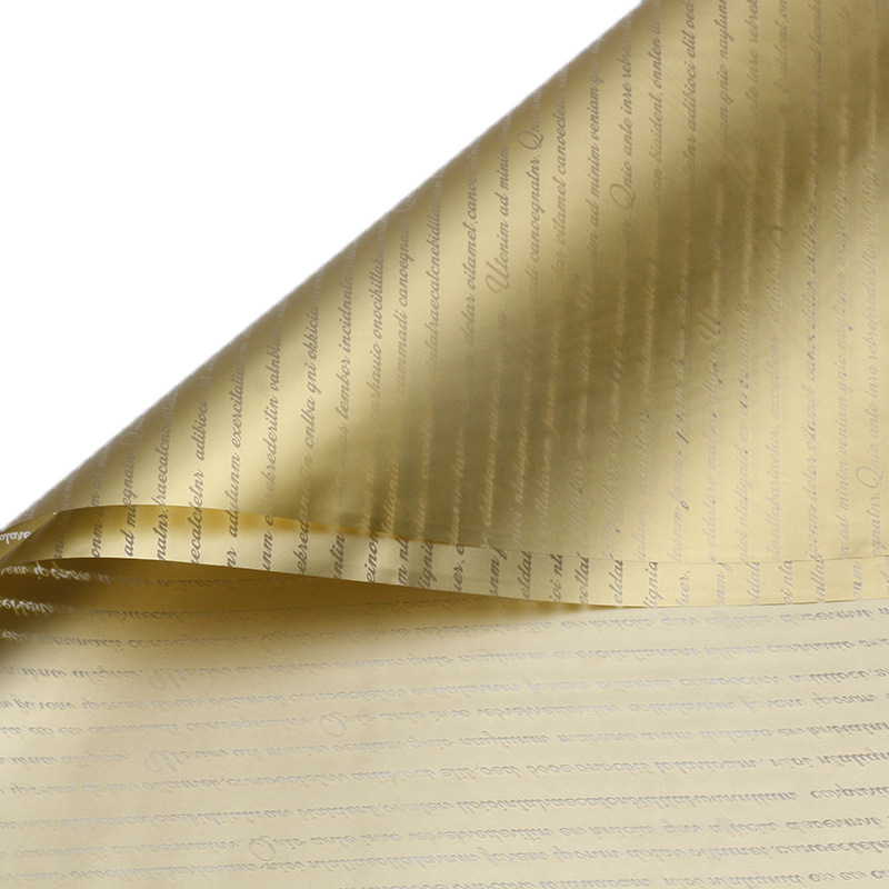 Huaxi pequeño inglés papel hansu flor al por mayor papel de embalaje ramo material de embalaje impermeable niebla material de florista