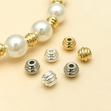 保色铜镀18K真金多层螺纹珠散珠diy手工自制手链项链首饰饰品配件