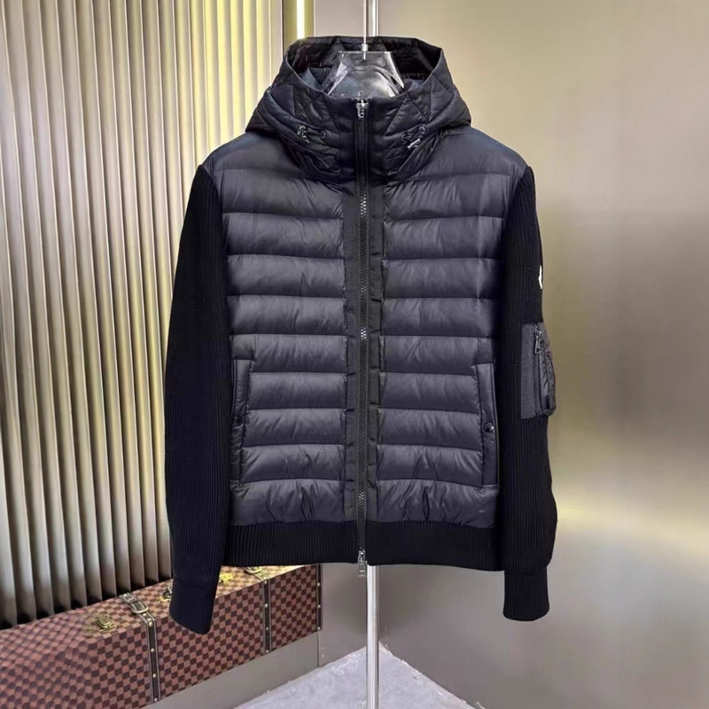 Montage Knitted Splicing down Jacket 163 Lightweight Cardigan Padded Corduroy down Vest