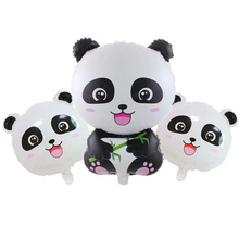 厂家直销 熊猫主题派对装饰可爱卡通大熊猫造型铝膜气球批发