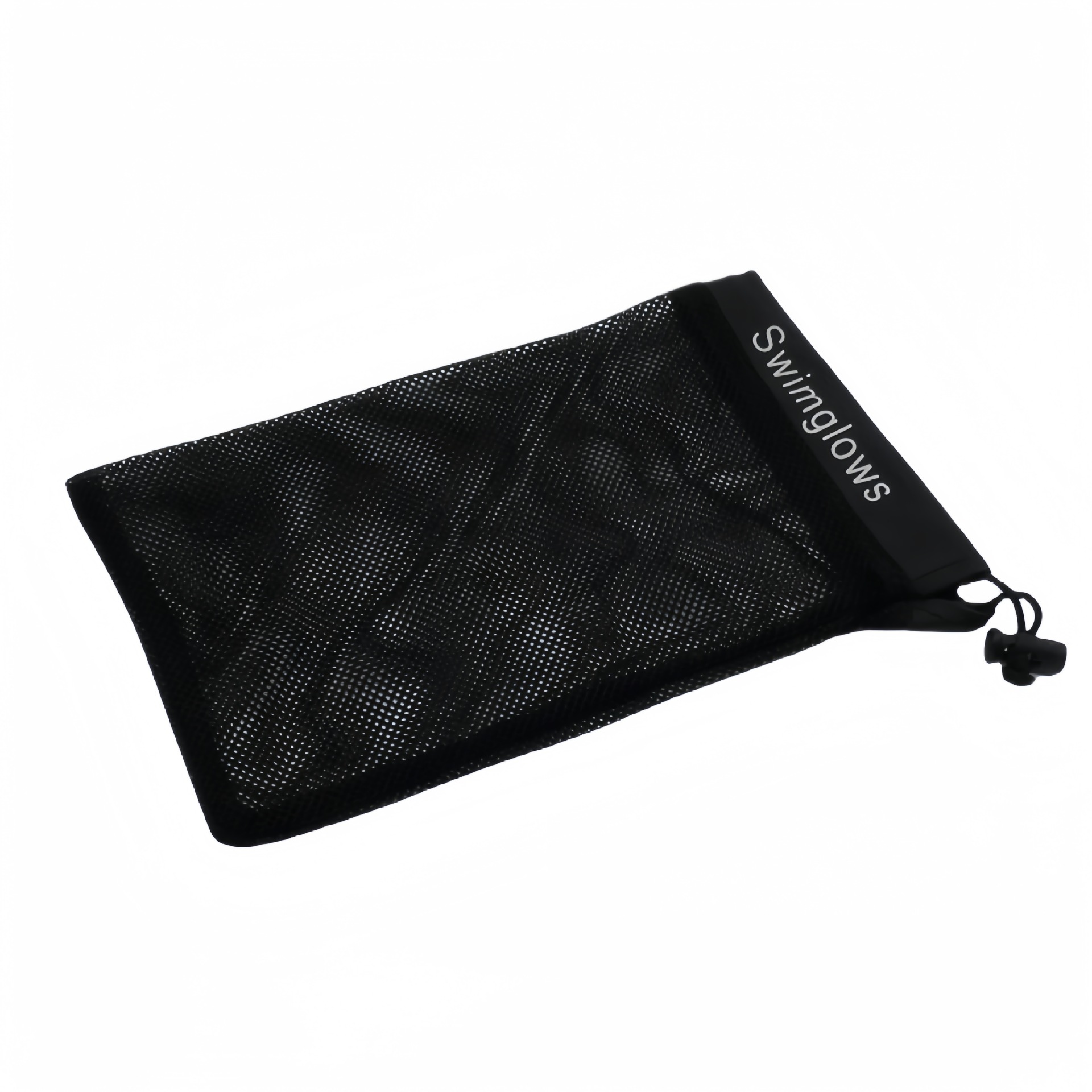 厂家供应涤纶收纳网袋可印LOGO抽绳运动包装袋黑色束口拉绳网眼袋