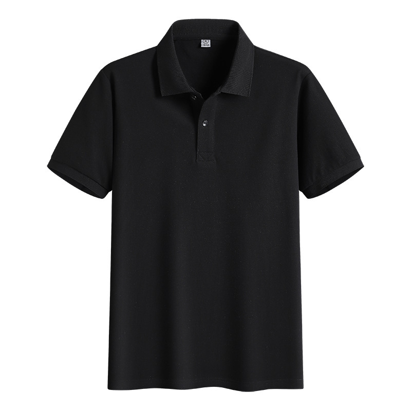 2025 新しいメンズ高品質ソリッドカラーポロシャツ半袖 tシャツ紳士服夏トップラペルビジネステーシャツ M|undefined