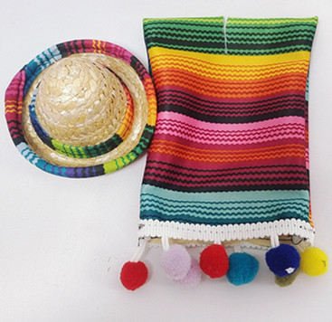Bottle Hat Small Mexican Grass Hat Pet Mini Hat Small Grass Hat Doll Accessory Pet Supplies Bottle Cover