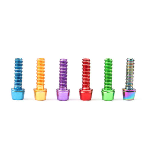Taiwan PRO mountain road bicycle stem screws m5*18mm colorful multi-color high carbon steel screws