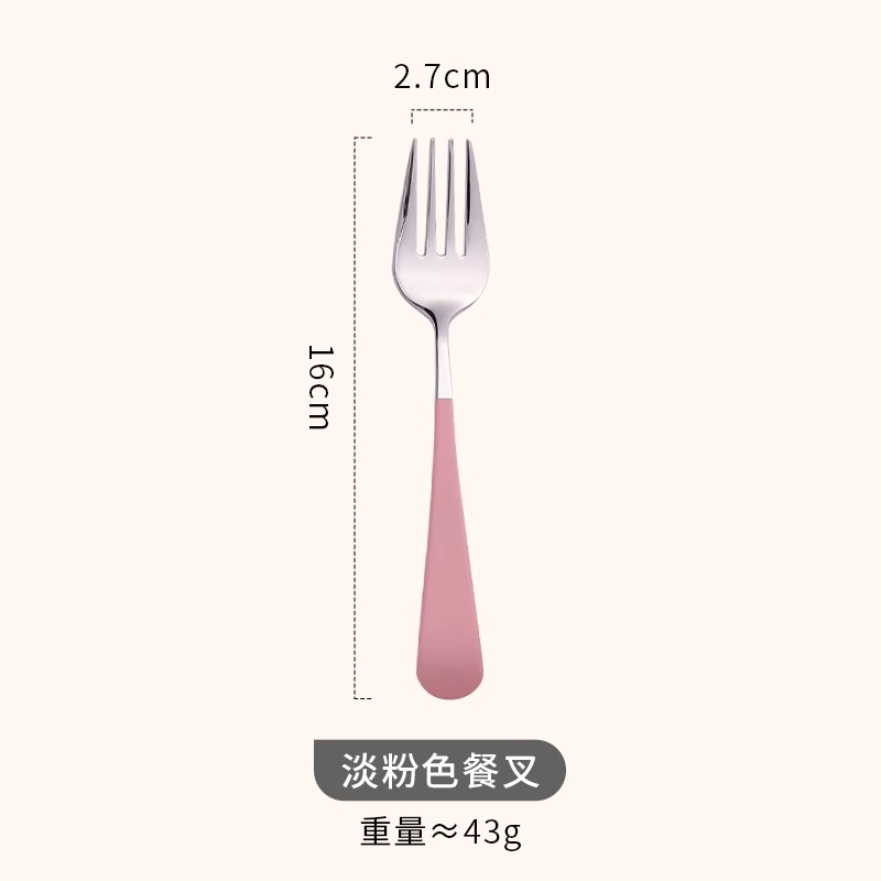 창백한 핑크-304-네트 레드 포크