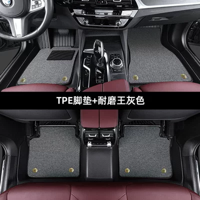 for Audi A6L, Tesla, Byd, Universal Foot Pad - 5-seats-wear-resistant-king-black-gray-upgraded-thickened-large-surround-tpe