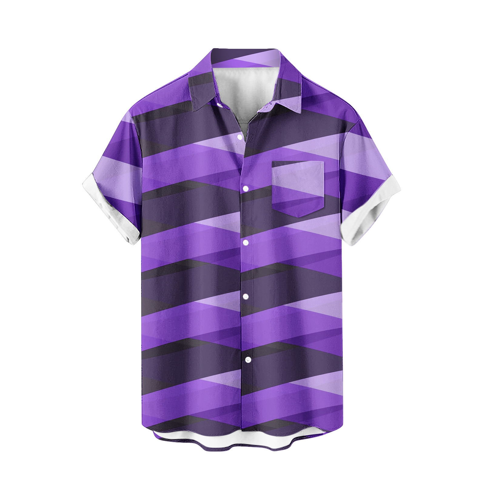 Venta caliente para hombres nueva camisa de manga corta 3D impresión digital moda casual Hawaii playa solapa para hombres