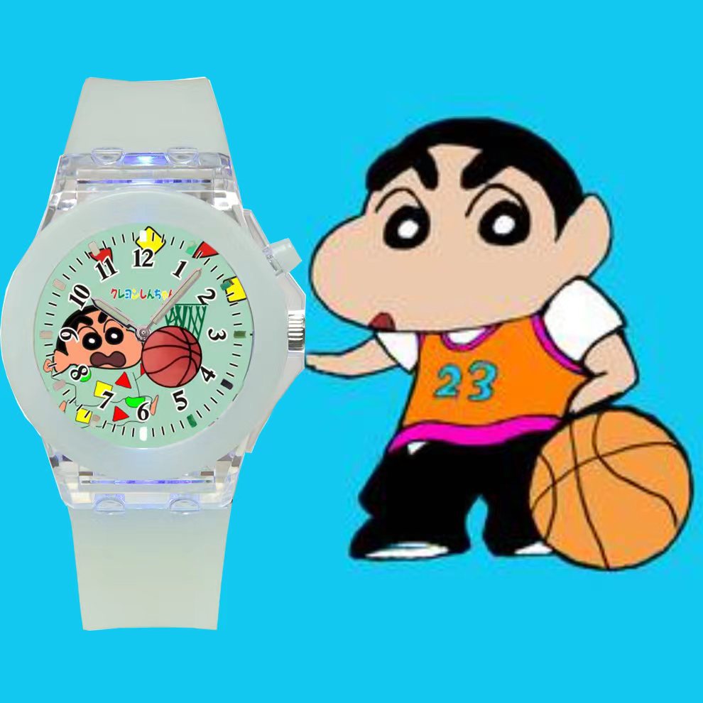 Estudiante de escuela primaria y secundaria reloj nuevo luminoso de dibujos animados de fútbol giratorio de silicona tendencia de moda infantil ins estilo unicornio