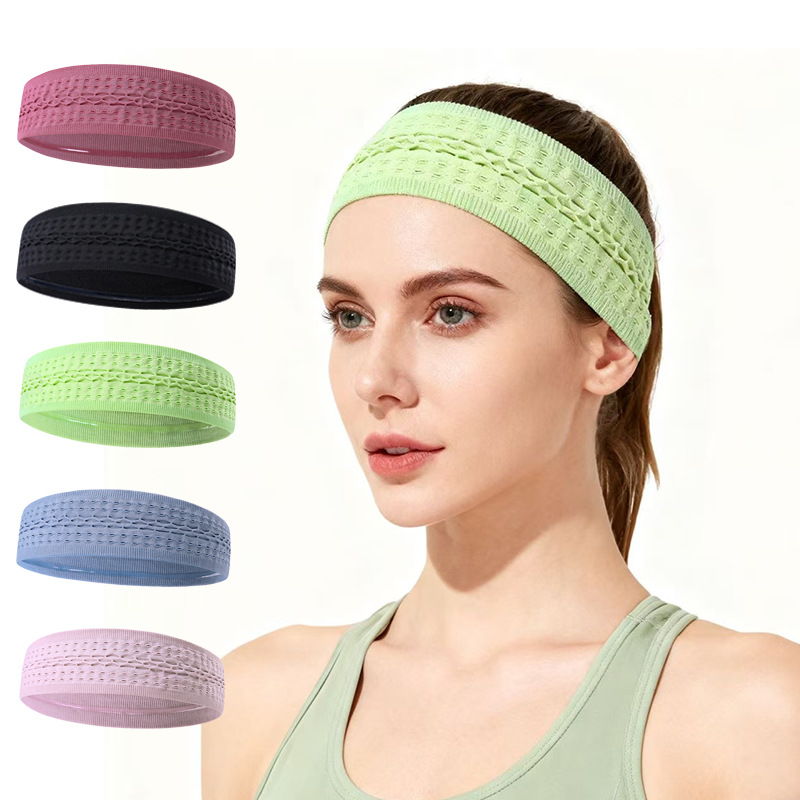 2024 New Outdoor Running Yoga Anti-sweat Belt High Elastic Sweat Absorbent Non-slip Fashion Sports Headband for Men and Women in stock