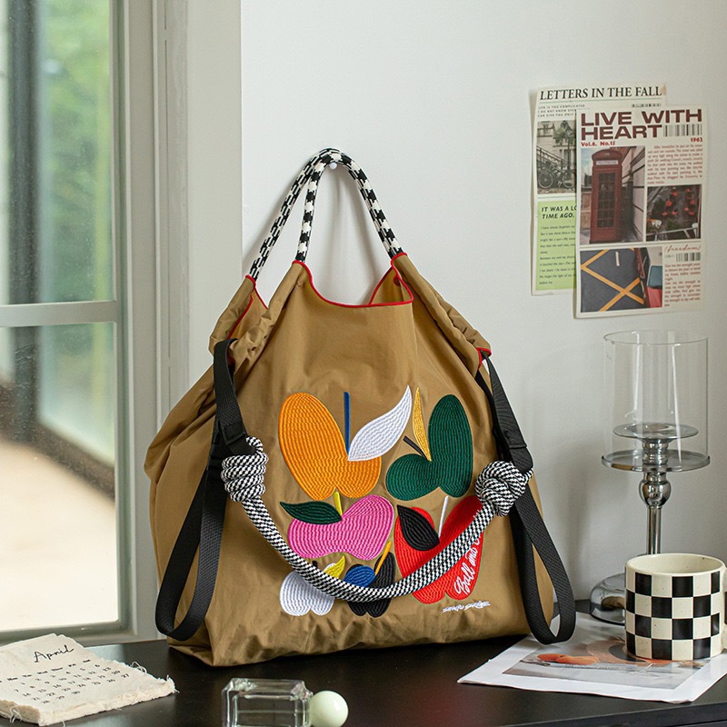 Japón ballchain nuevo tipo de bolso de leopardo de mujer KITTY bolso de lona portátil bolso de compras ecológico ligero