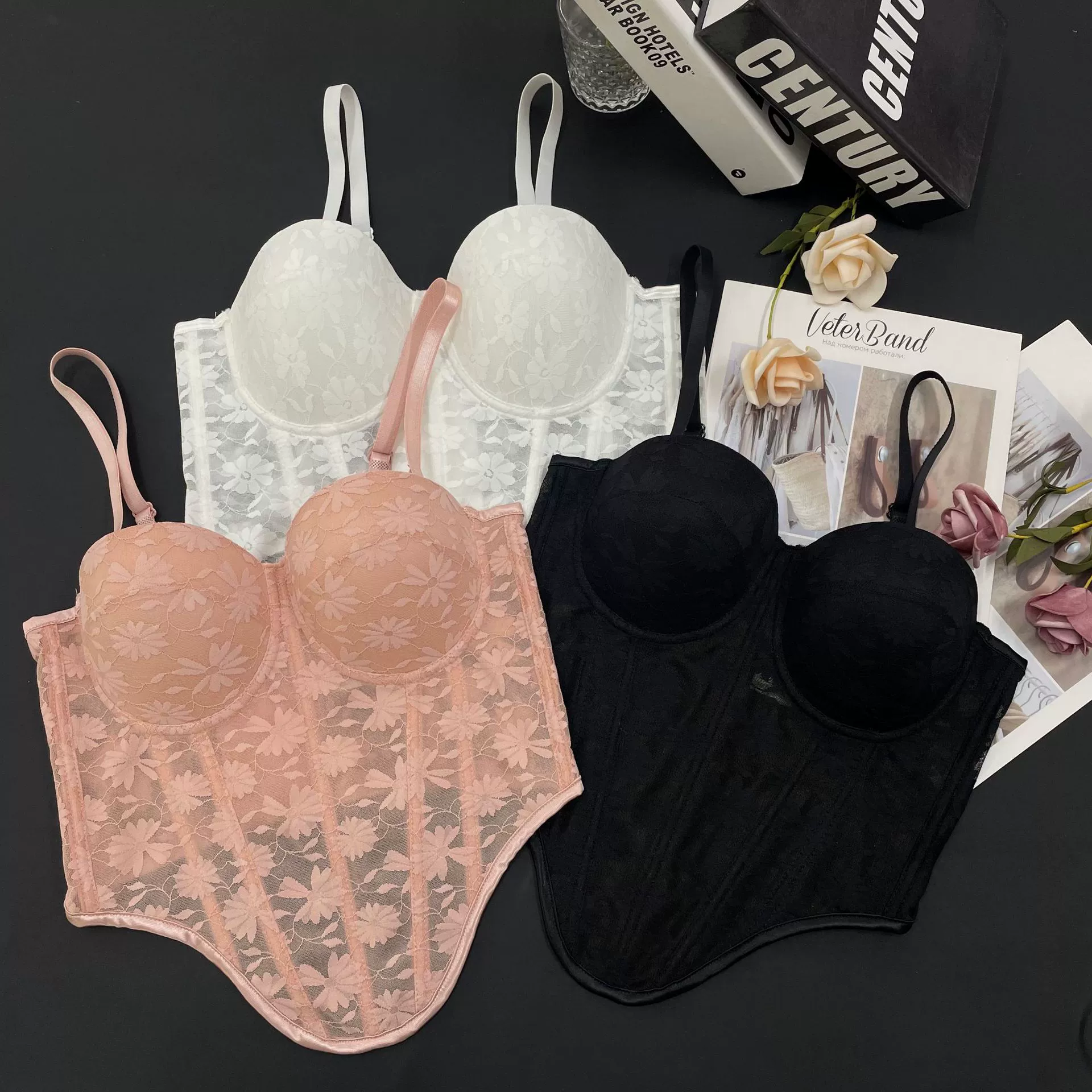 Трансграничные французские жаккардовые нерегулярные пластические корсеты для рыбьих костей