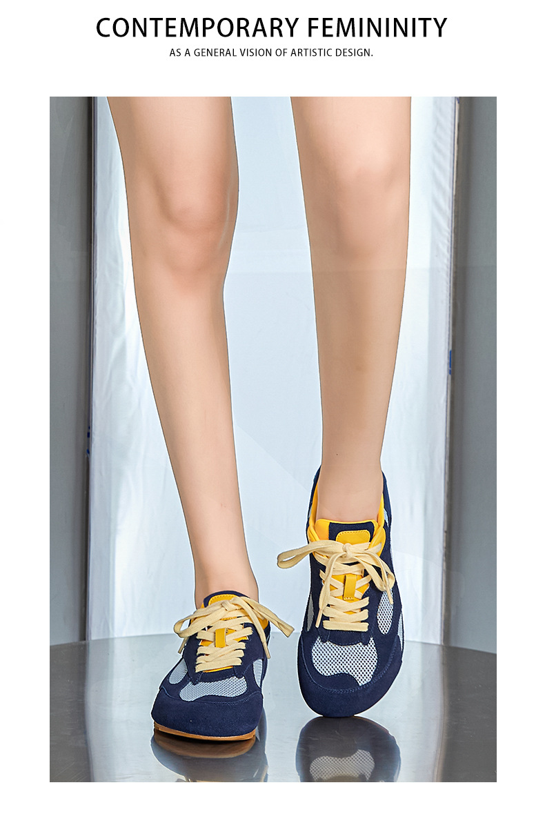 Damen Trainingsschuhe Aus Echtleder Atmungsaktive Sneaker_voghion.com
