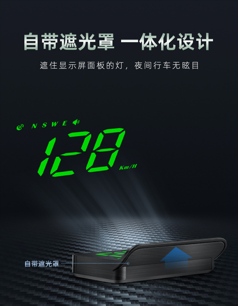 Cross-Border Hud Head-Up Display M1 Car Gps Speed Multi-Function Instrument Projector High-Definition Universal for Cars