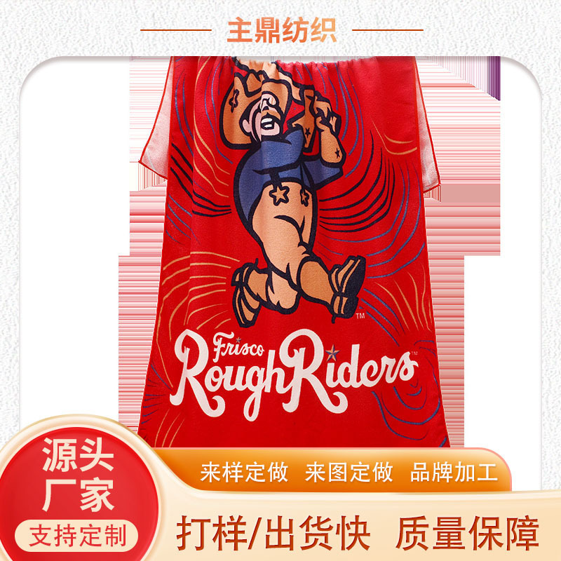 Microfiber Sports Towel, Creative Heat Transfer Bath Towel, Beach Towel, Basketball Hip-hop Club Color Printed LOGO Towel