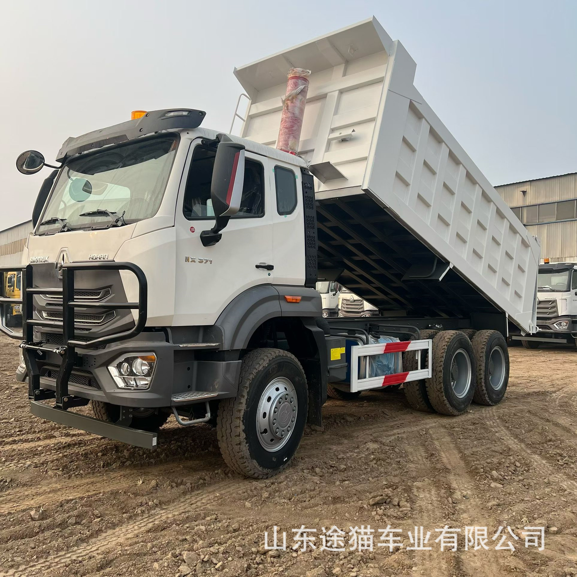 Cross-Border Earthmoving Howo Dump Truck, Factory Front-Four-Wheel and Rear-Eight-Wheel Dump Truck for Transporting Soil, 10-Wheel Rear-Turning Dump Truck