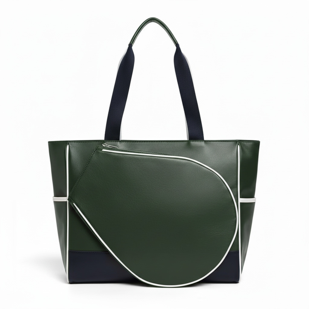 Bolsa de tenis de alto valor de piel pu mujer bolsa de fútbol deportiva al aire libre de gran capacidad de hombro doble bolsa de bádminton de hombro único image 6
